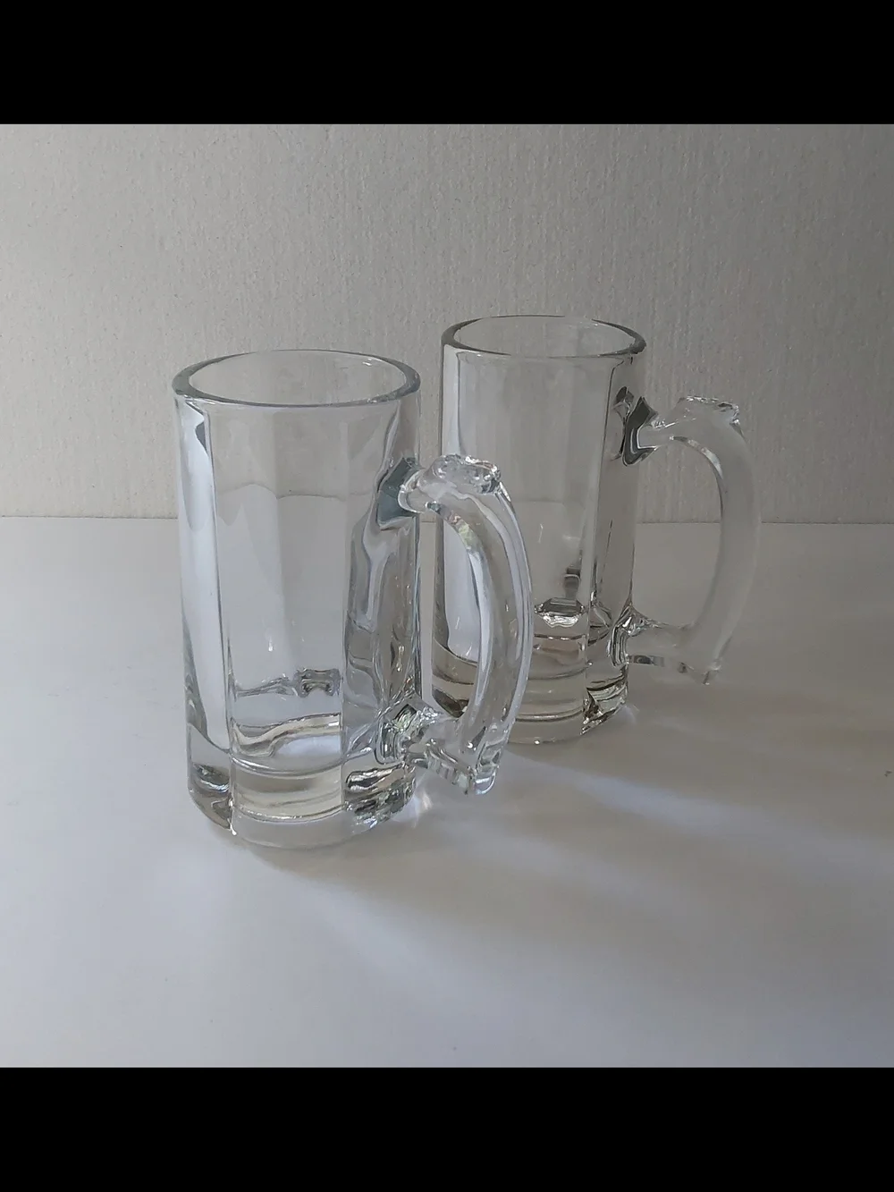 Libbey Clear Glass Beer Mugs (2)